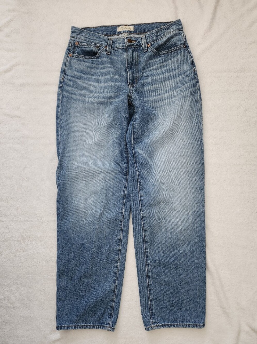 Madewell The Slouchy Boyjean Jeans Size 26 Medium Wash Blue | Chic Minimalist